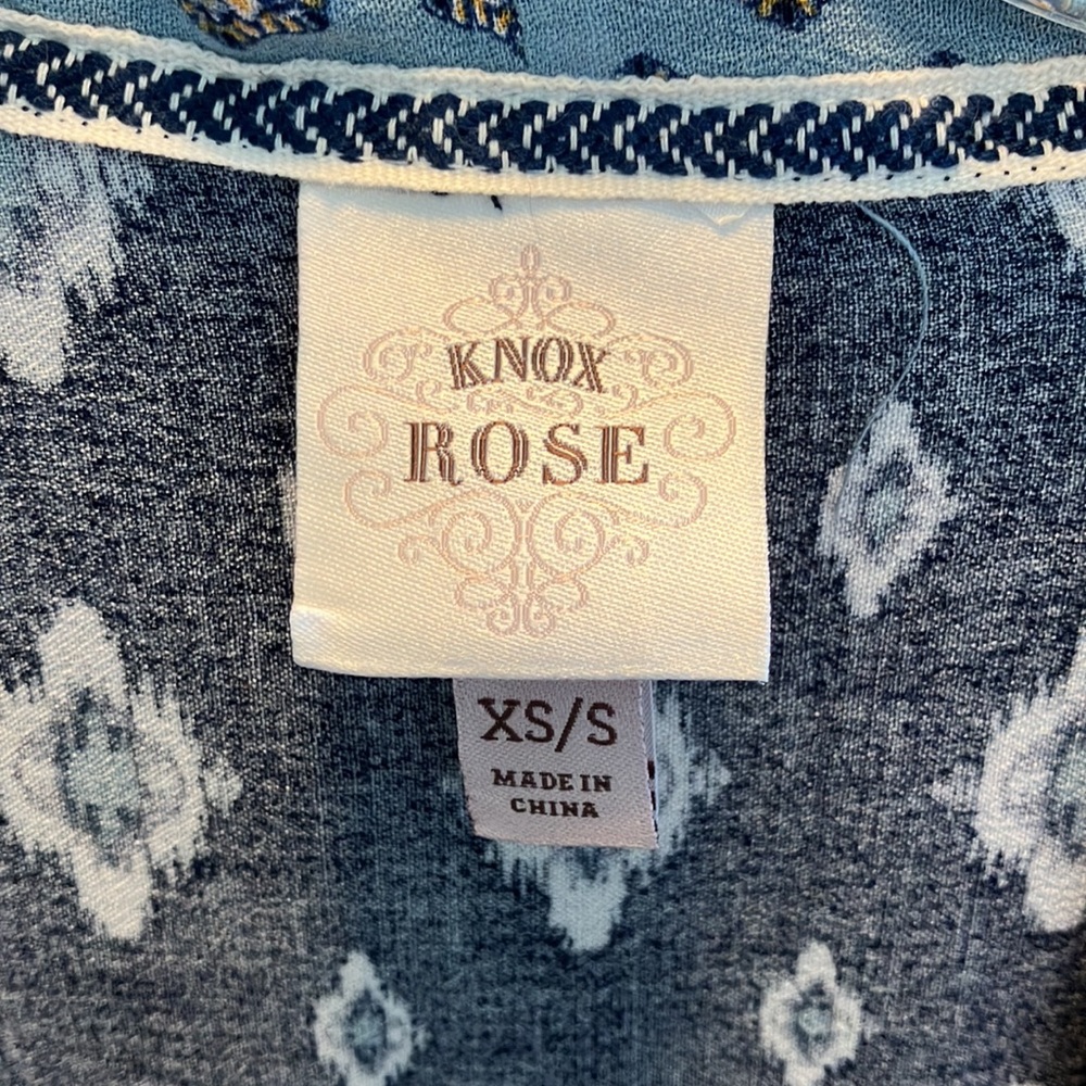 Knox Rose bohemian medallion kimono blue size S/XS - Picture 11 of 14